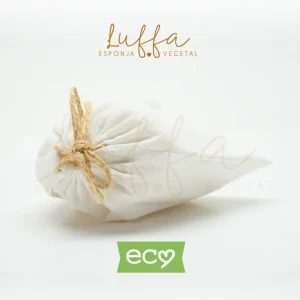 imagen bolsa con trozos de luffa esponja natural ZeroWaste Ecofriendly Biodegrdable Exfoliante estropajo para baño