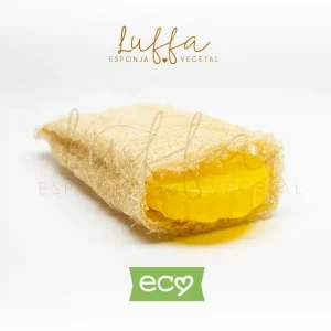 imagen estuche de luffa para baño corporal exfoliante esponja natural