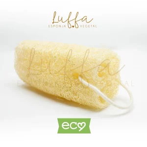 imagen media luffa con cordón para baño corporal natural luffa esponja natural