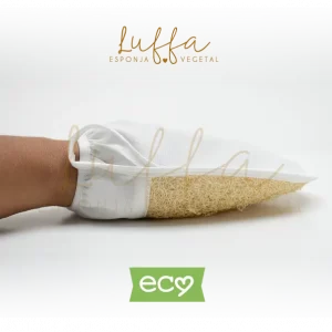 imagen guante de luffa luffa esponja natural ZeroWaste Ecofriendly Biodegrdable Exfoliante estropajo para baño